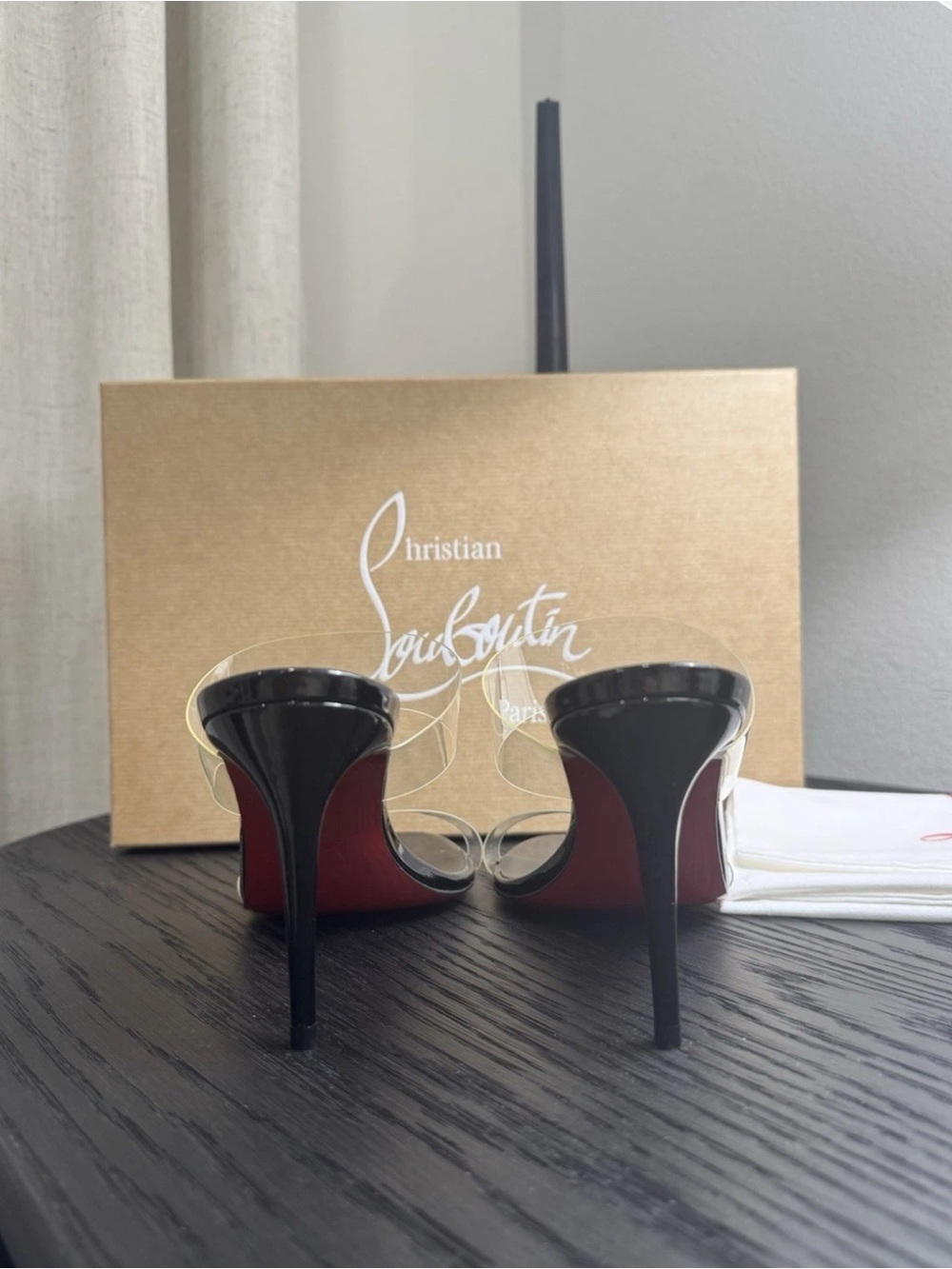 Christian Louboutin Just Nothing 85 Sandals Black 36.5 - Picture 6 of 9